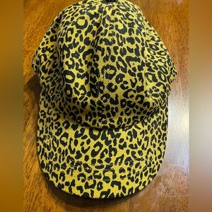 Four Buttons San Diego hat company. Animal print ball cap.  OS. Mustard color